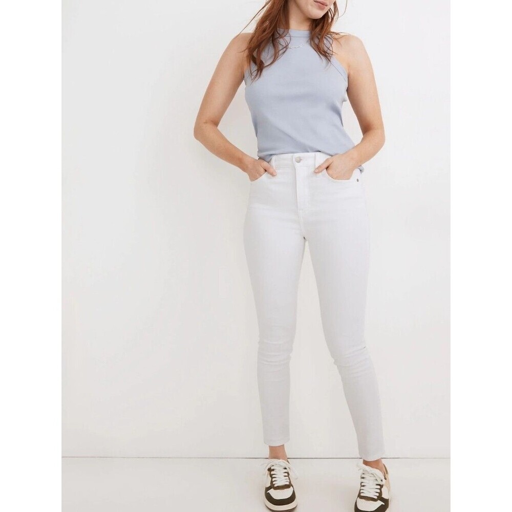 Madewell‎ Curvy High-Rise Skinny Jeans in Pure White sz 24 AJ185